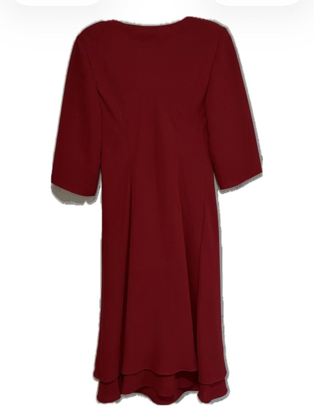 Talbots Petites Vintage Cranberry Red A-Line Dress Size 4P Fully Lined - Picture 2 of 6